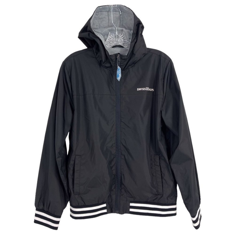 Swiss Alps Childs Lightweight Water and Wind Resistant Hooded Jacket NWT